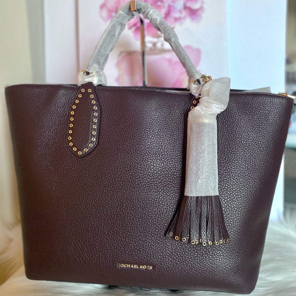 🌸NWT Michael Kors Brooklyn Large Satchel Barolo🌸